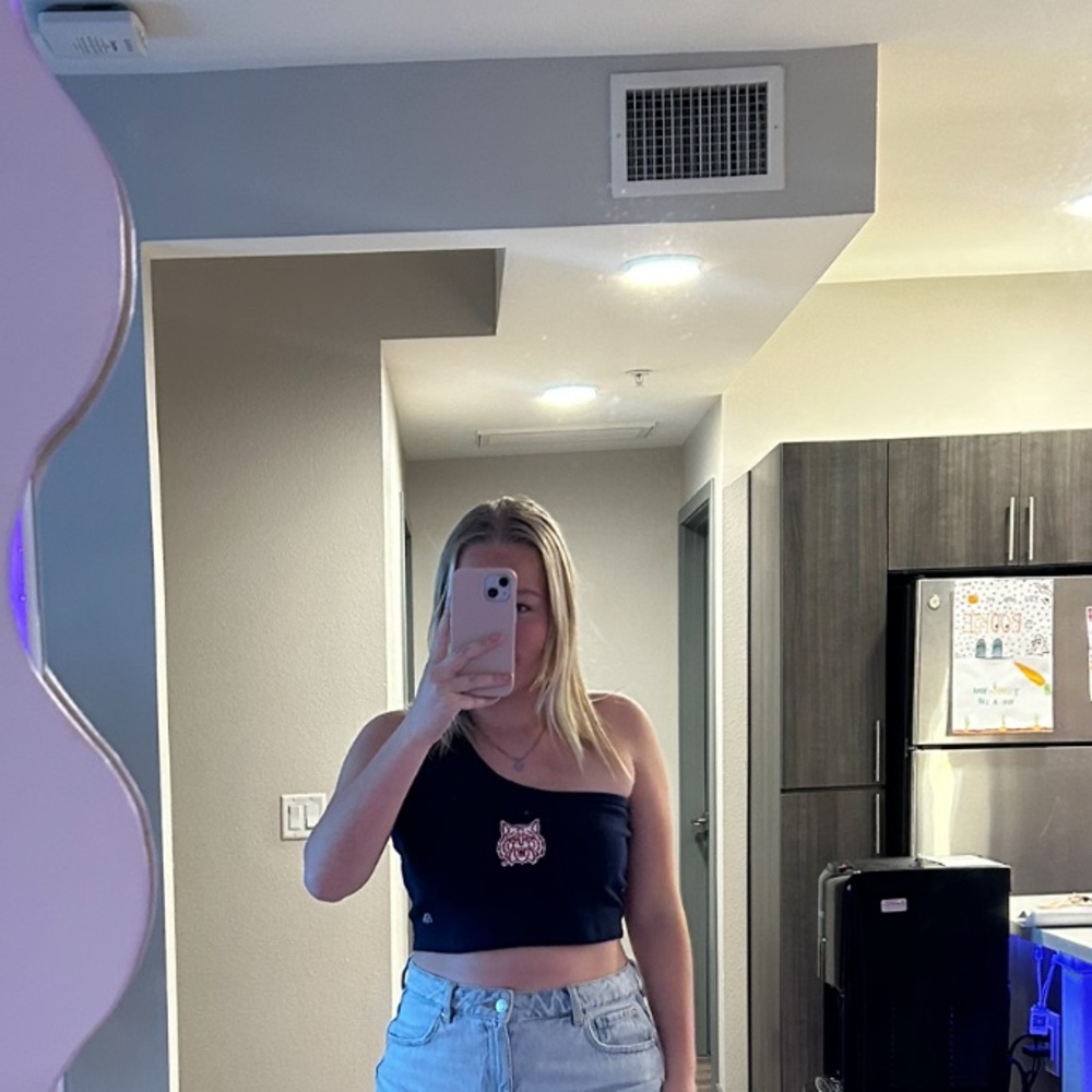 Hype and Vice University of Arizona One-Shoulder Crop Top